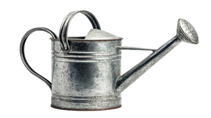 Vintage Watering Can: A weathered galvanized steel watering can, reminiscent of simpler times, stands ready to nurture life, offering a serene symbol of gardening and growth. 