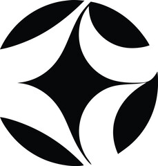 Silhouette design of an elegant acoustic guitar with detailed body and lines