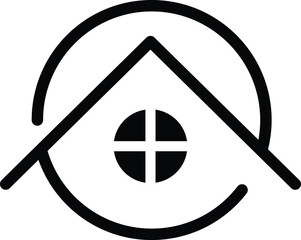 Vector icon of home designed for general usage in apps, websites, and interfaces.