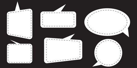 Speech bubble, speech balloon, chat bubble line art icon for apps and websites.