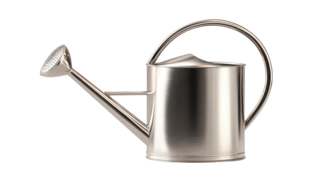 Stainless Steel Watering Can: A sleek, modern stainless steel watering can with a classic design, perfect for adding a touch of elegance to your garden.
