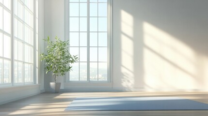 Morning calm yoga space