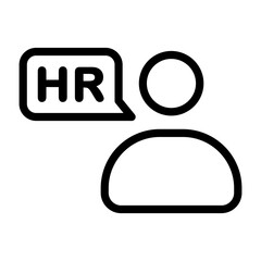 HR Manager Outline Icon