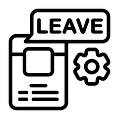 Leave Management Outline Icon