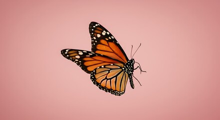 Obraz premium red butterfly background