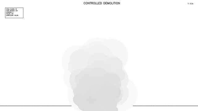 Controlled demolition animation  