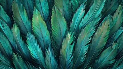 Vibrant green feathers