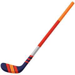 Colorful hockey stick cartoon vector image
