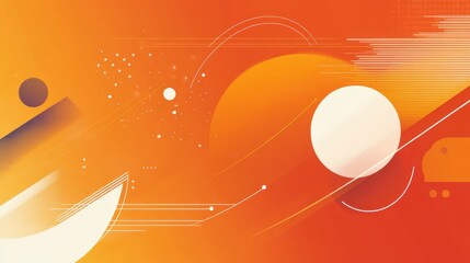 Warm abstract design shapes