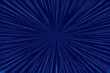 Dynamic blue abstract burst rays on a dark background creating energy effect