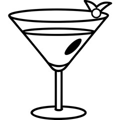 martini glass vector illustration