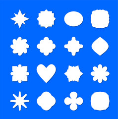 Collection of Flat Abstract Shape Elements Vector Geometric, Organic, for web, shape, design elements