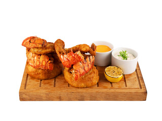 crispy fried lobster roll