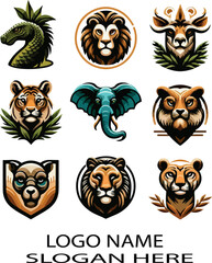 A curated collection of the best animal logos vector white background .