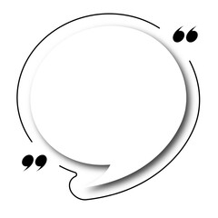 Bubble quote banner with copy space speech cloud for social media post, testimonial banners, text box vector