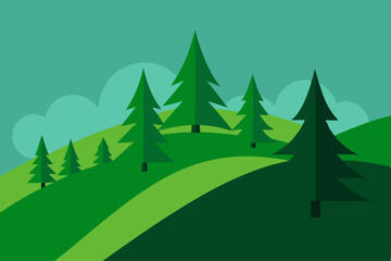 vector illustration of a forest