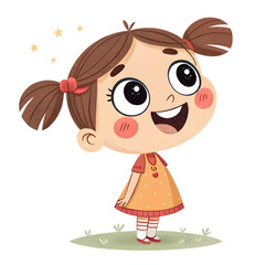 little girl with smile