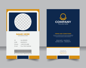 Professional Employee ID Card, Sleek Corporate Identity Design, Modern Corporate Identity Card Template, Staff ID Badge Design
