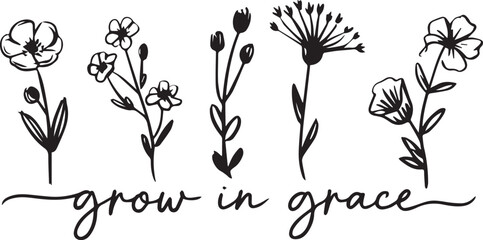 Wildflower SVG Mega Bundle, Floral svg, Minimalist Bouquet SVG, Birth Flower svg, Flower Border svg, Floral svg Bundle,Flower Sketch svg