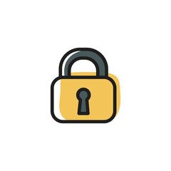 Padlock Security Icon Vector Illustration
