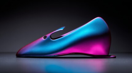 A vibrant, artistic shoe design showcasing a blend of colors and modern aesthetics.