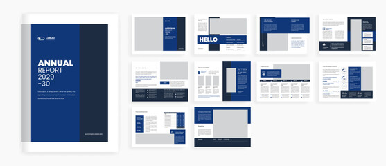 Annual report brochure template design