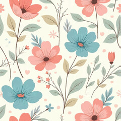 seamless pattern with flowers