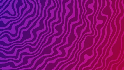 psychedelic wavy line pattern illustrationon a vibrant blue red gradient seamless background