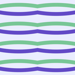 Wavy Blue and Green Lines Seamless Pattern