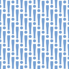 Seamless Exclamation Point Pattern in Blue