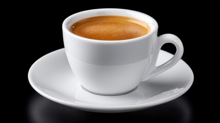 Fototapeta premium Classic white porcelain espresso cup and saucer set