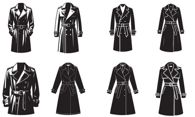 Robe-style Coat silhouette vector