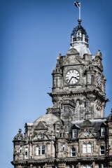 Obraz premium Historic clock tower in Edinburgh.