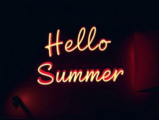 Hello Summer Neon Sign.