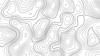 Obraz premium Topography contour mapping design in aged expedition format, featuring rugged landforms, detailed elevation lines, suitable for vintage travel posters, outdoor infographics, educational geography tool