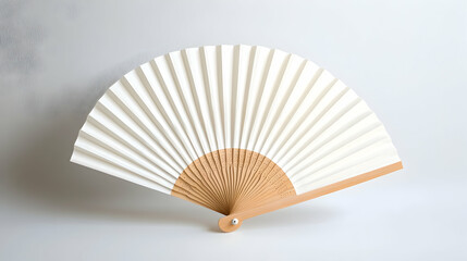 Isolated white folding hand fan c  BB6E2