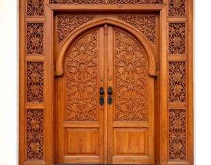 Obraz premium Ornate wooden double doors (1)