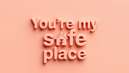 Youre my safe place home sweet home concept