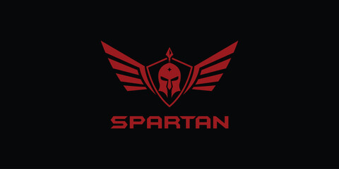 Creative spartan logo with modern concept