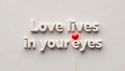 Love lives in your eyes romantic message