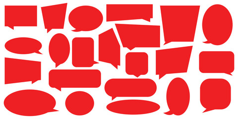 Set of comment speech bubble, Chat message speech bubble. Vector Speech Bubbles for Communication. speech bubbles. Speak bubble text, cartoon chatting box, message box. Cartoon balloon word design. 