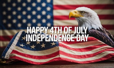 Bald eagle american flag independence day