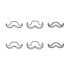 Clean, stylish mustache icon vector perfect for grooming and hipster design projects