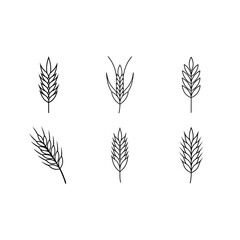 Wheat Icon Vector &ndash; Minimalist Agriculture Graphic for Digital Use