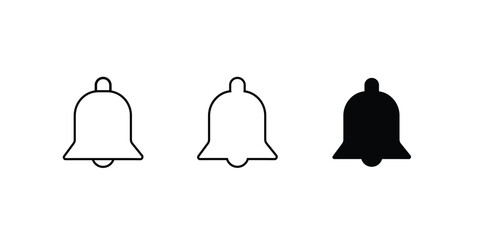 Notification icon vector set,  notification bell set on white background.