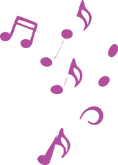 Musical Dandelion Flower Design with Notes and Seeds in Vector Format for Creative Projects and Artistic Compositions Suitable for Music