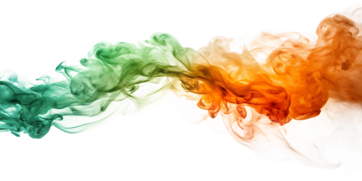 colorful smoke isolated on white background - Powered by Adobe
