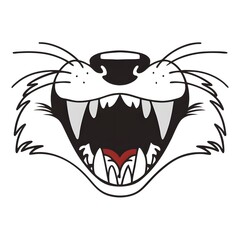 Ferocious lion head vector illustration perfect for a wild animal tattoo or sports mascot logo