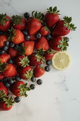 Fresh berries on a counter