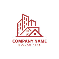 Line Art Real Estate Logo Design Vector, Unique and Creative Real Estate Logo Design